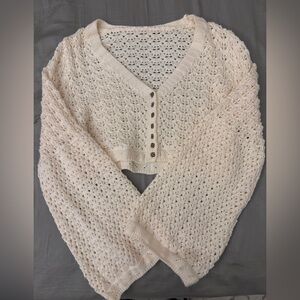 Commense Cream Button-Up Cardigan